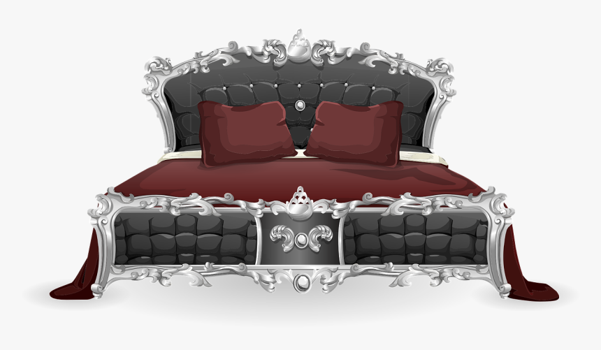 Bed, Furniture, Bedroom, Pillows, Bedding, Sleep - Png Transparent Wrought Iron Bed, Png Download