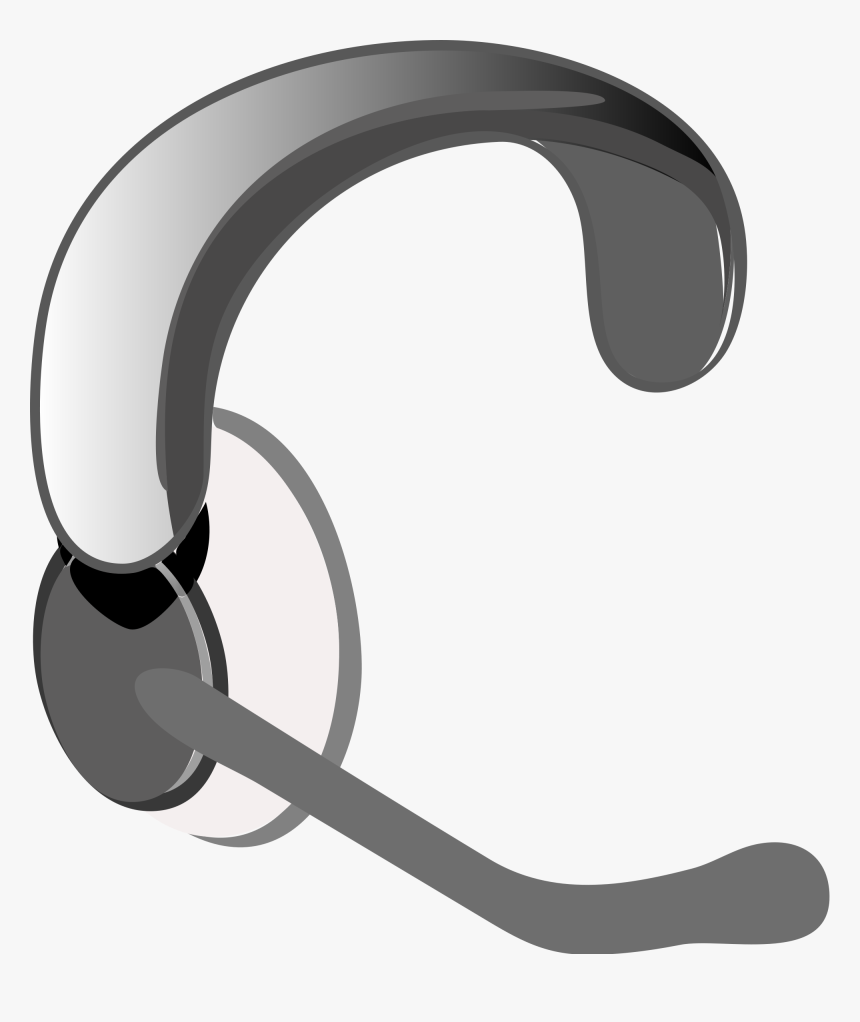 Headphone With Mic Png - Headset Clip Art, Transparent Png