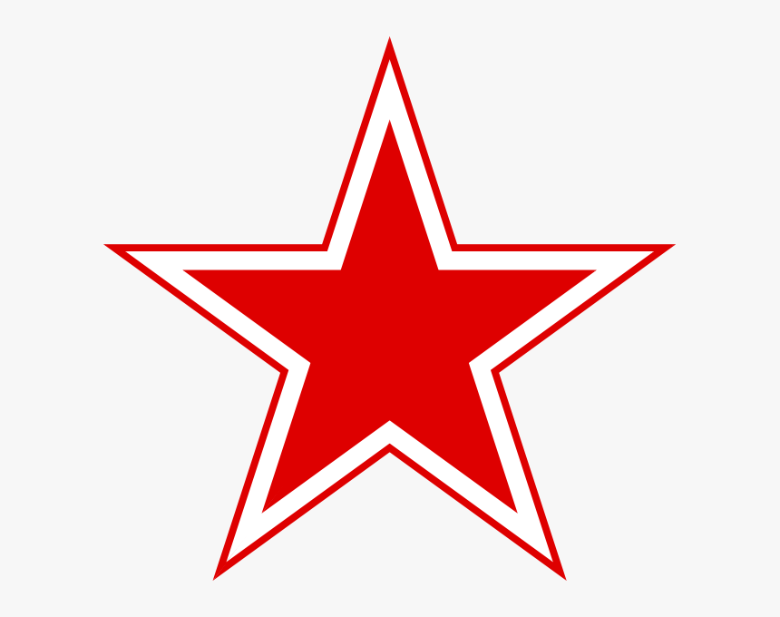 Simple Star Border Red White Png Clipart - Russian Air Force Star, Transparent Png