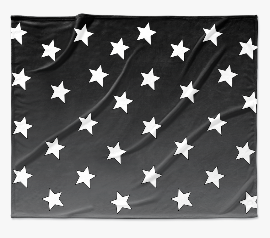 Big White Stars Gray Ombre Blanket - Grey, HD Png Download