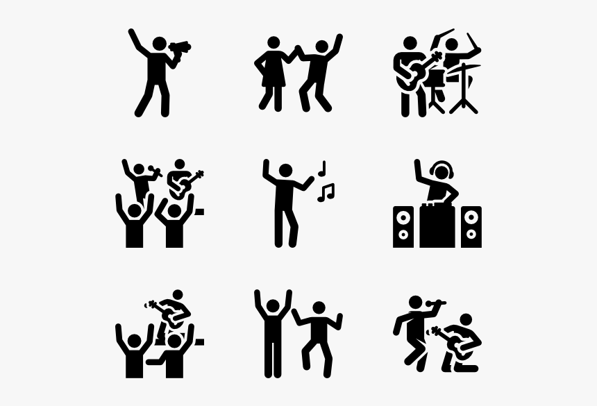 Sports,black And White,gesture,symbol,art - Festival Icon Png, Transparent Png