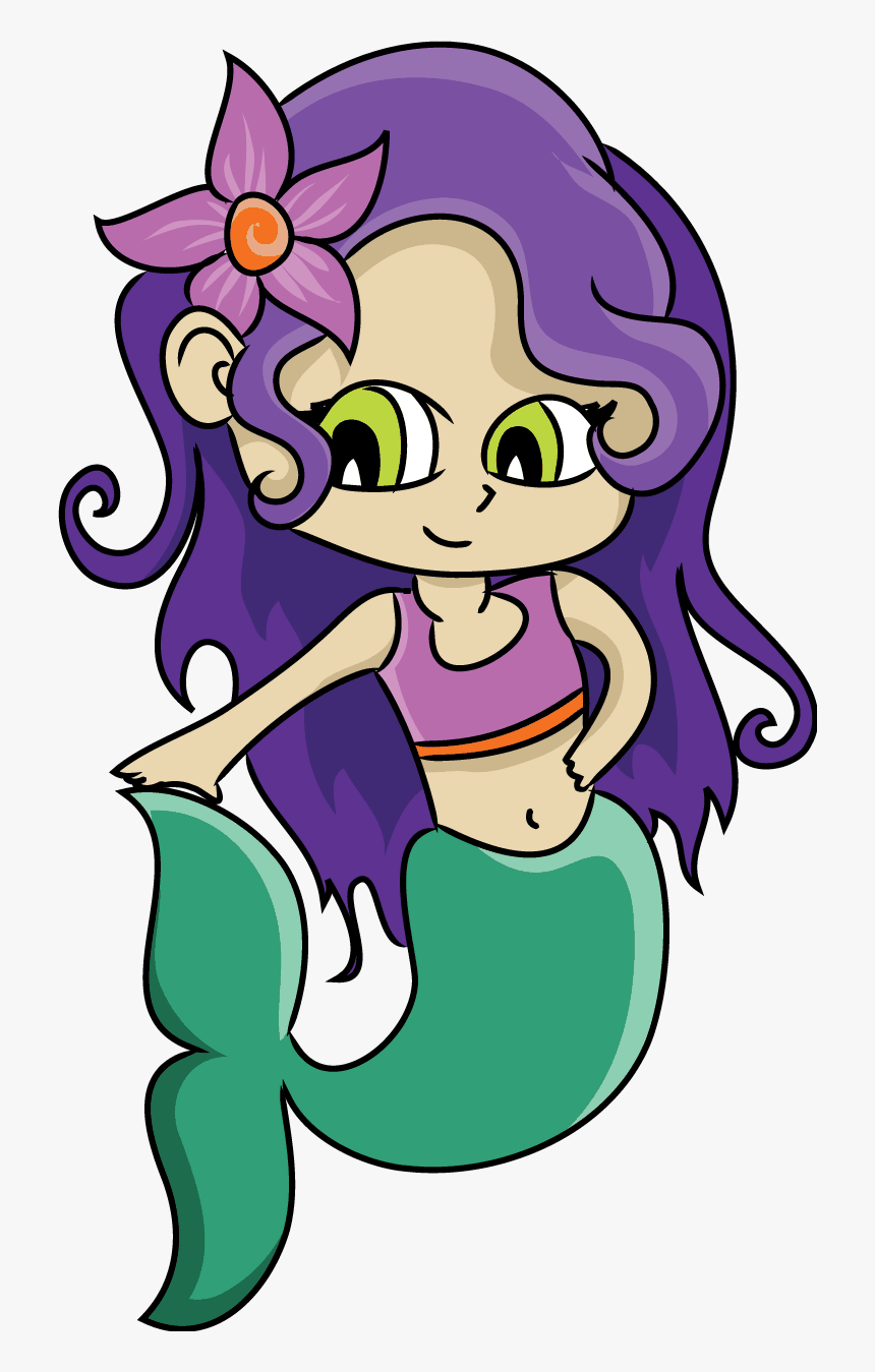 Transparent Sirenita Png - Cartoon Mermaid, Png Download