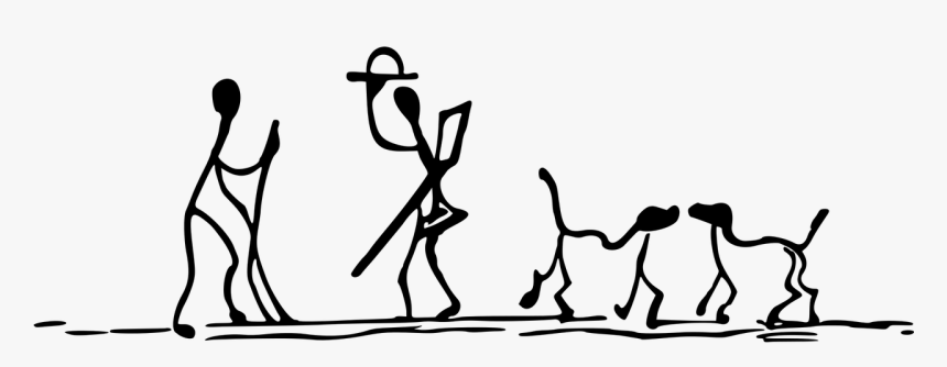 Dog,stick,stick Figure,stick People,walk,walking,free - Walking Stick Figure Animal, HD Png Download