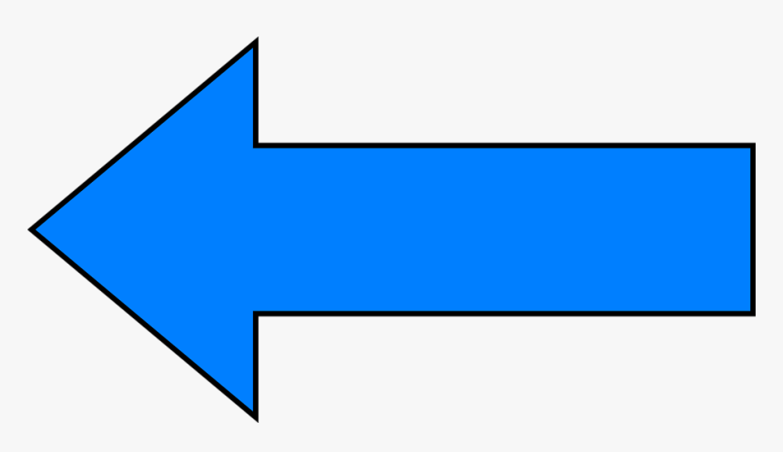 Transparent Arrow Pointing Right Png - Blue Left Arrow Symbol, Png Download