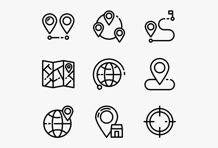 Location Outlined - Design Vector Icon, HD Png Download