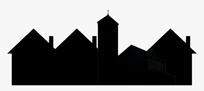 Small Town Silhouette At Getdrawings - Small Town Skyline Silhouette, HD Png Download