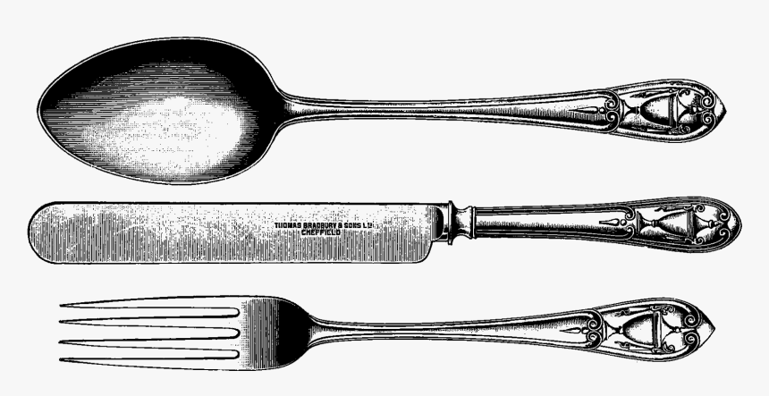 Dibujos De Cucharas Cuchillo Y Tenedor, HD Png Download