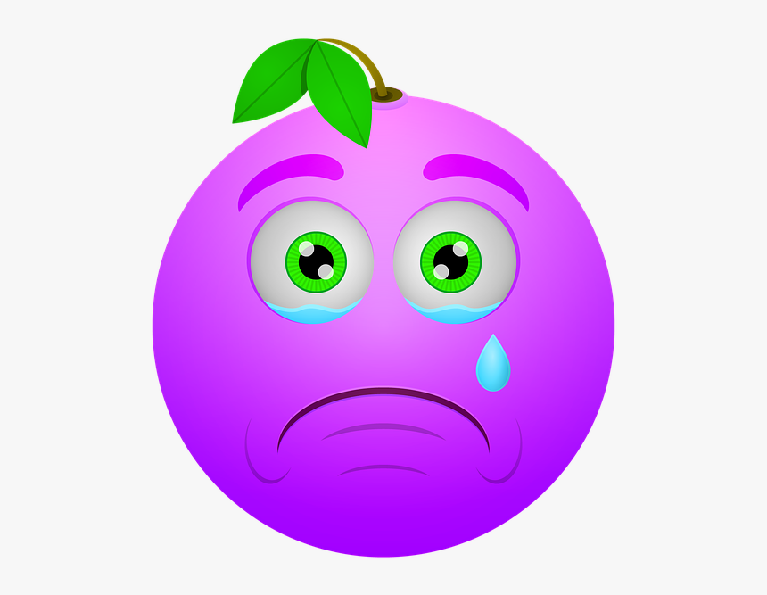 Smiley, Berry, Sad, Crying, Icon - Sad Berry, HD Png Download