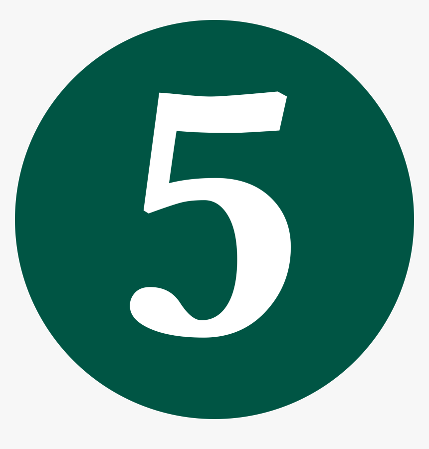 5 Png Green, Transparent Png