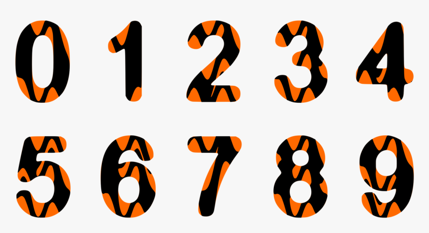 Text,symbol,orange - Number 0 To 9 Icon, HD Png Download