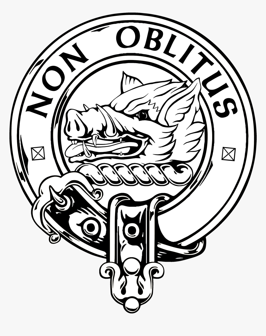 Mactavish Crest Badge B&w Png - Circle, Transparent Png