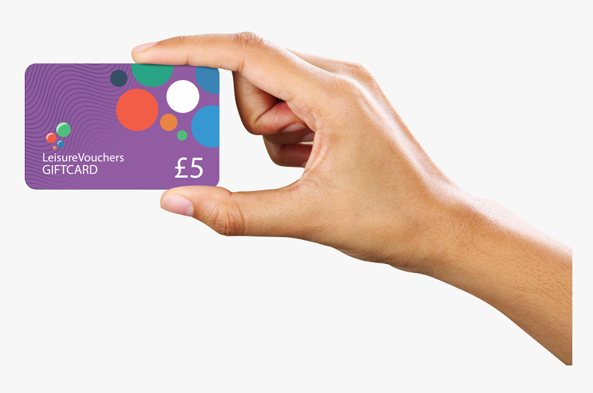 Leisure Voucher Promo Card Hand - Bank Card And Hand Png, Transparent Png