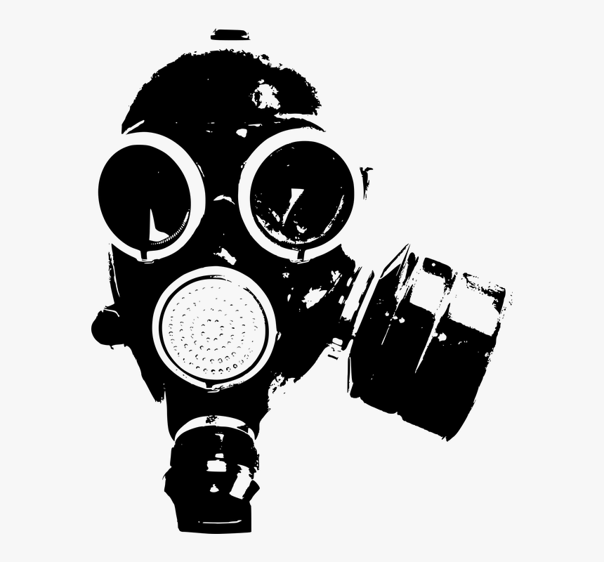 Transparent Maske Png - Gas Mask Art Png, Png Download