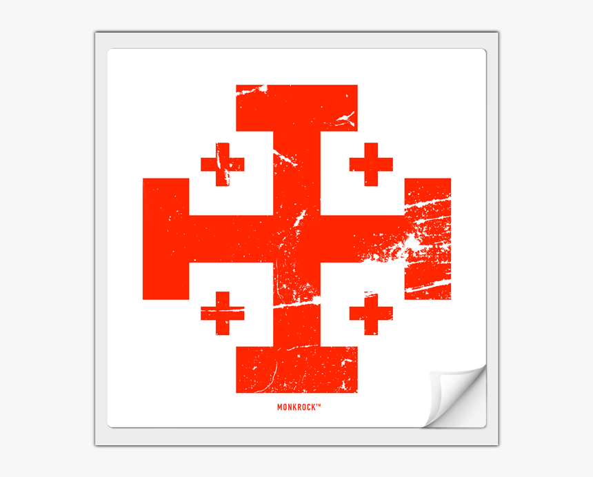 Jerusalem Cross Sticker 
 Class - Knights Holy Sepulcher Logo, HD Png Download