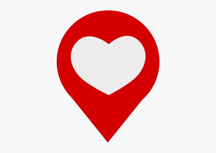 Heart,love,organ - Gps Location Icon Heart, HD Png Download