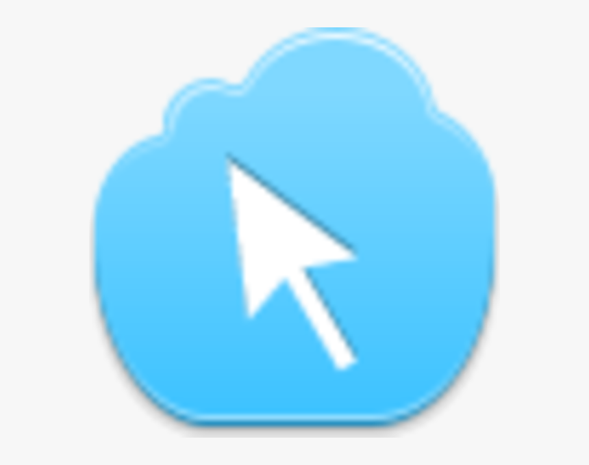 Free Blue Cloud Cursor Arrow Image - Hamburger, HD Png Download