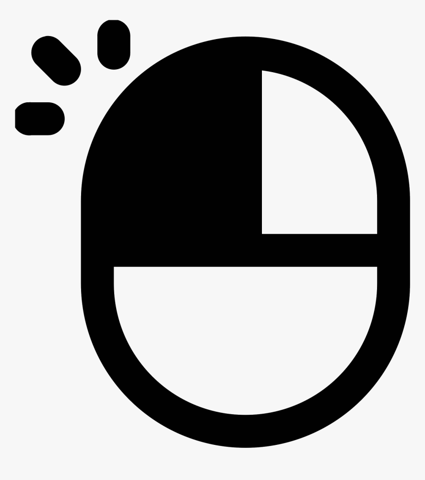 Transparent Cell Phone Clipart Black And White - Left Mouse Button Icon, HD Png Download