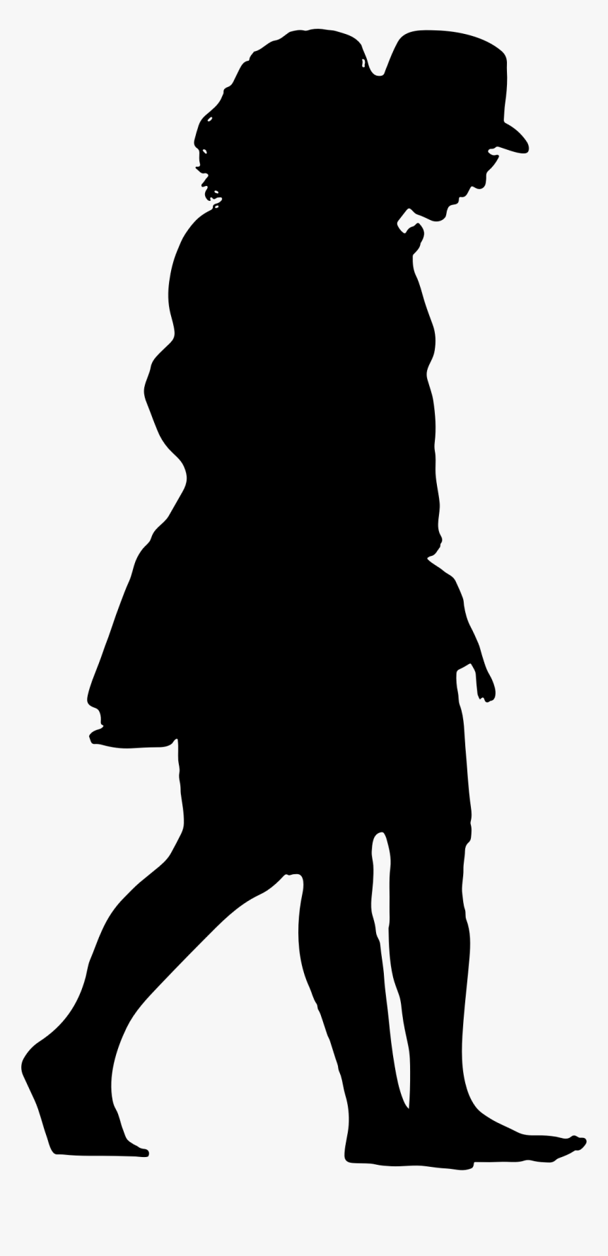 Silhouette Walking Couple Clip Art - People Walking Png Silhouette, Transparent Png