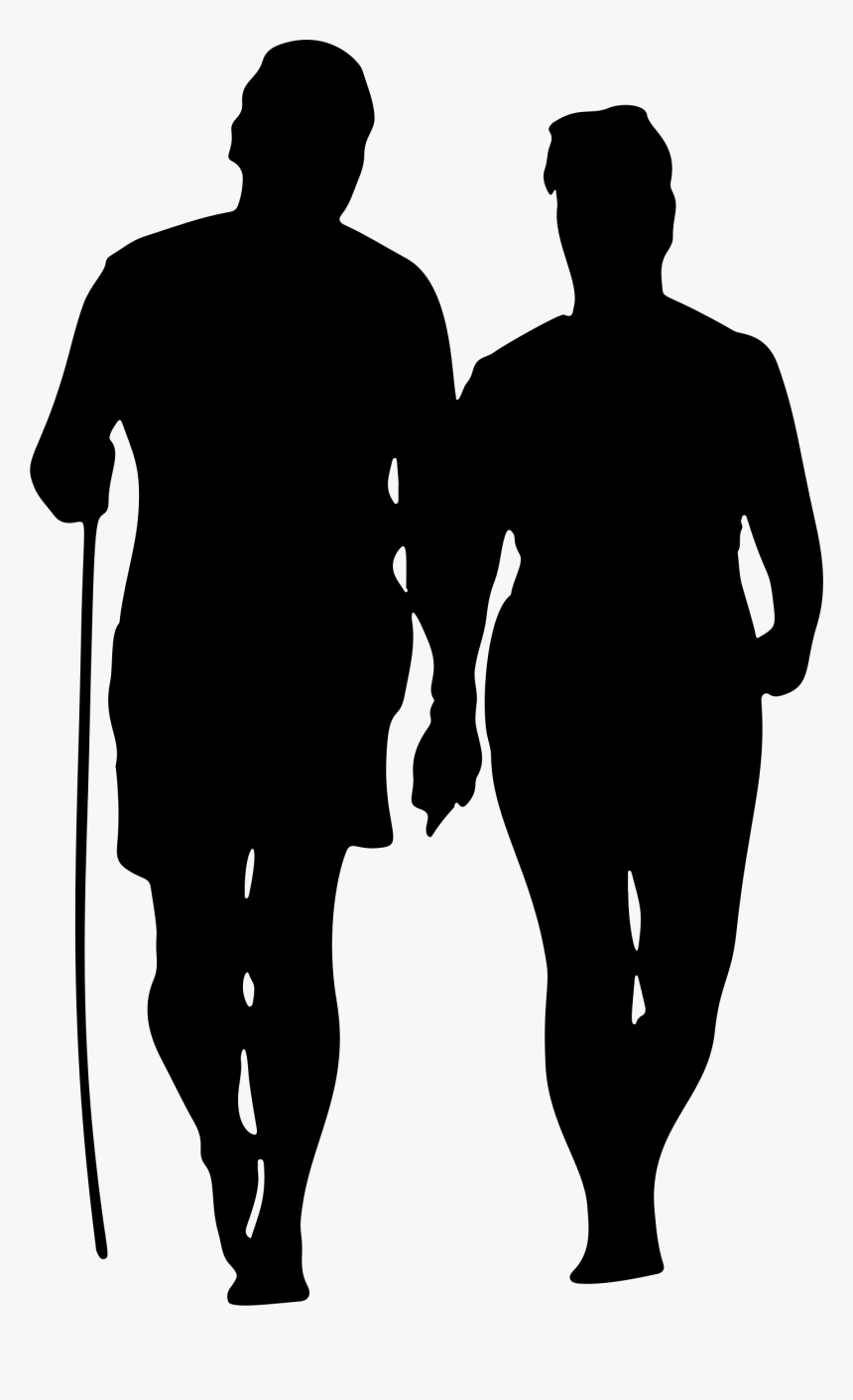 Clip Art Silhouette Coury Buehler Physical - Couple Hold Hand Silhouette, HD Png Download
