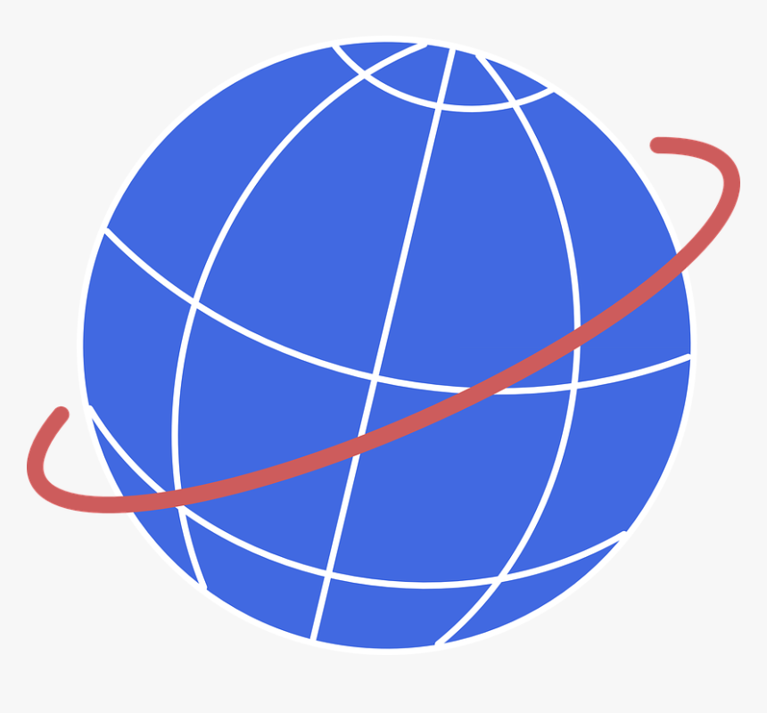 Globe Earth Clipart Black And White Free Clipart Images - Blue Globe Clipart, HD Png Download