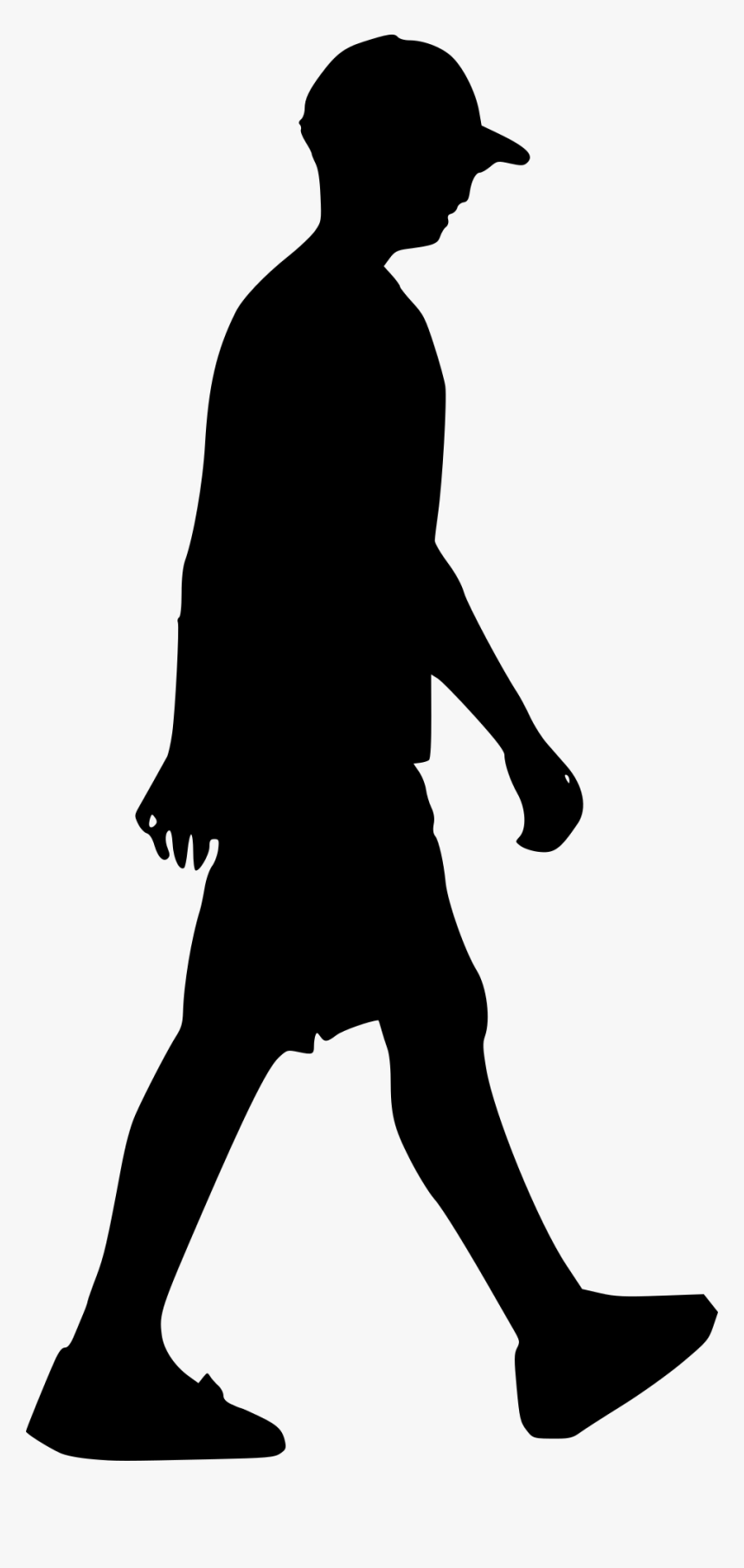 Silhouette Of A Woman Walking Away, HD Png Download