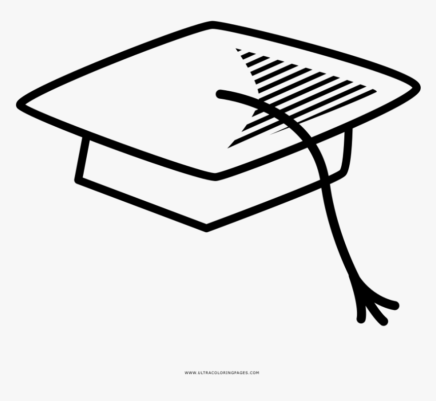 Mortar Board Coloring Page, HD Png Download