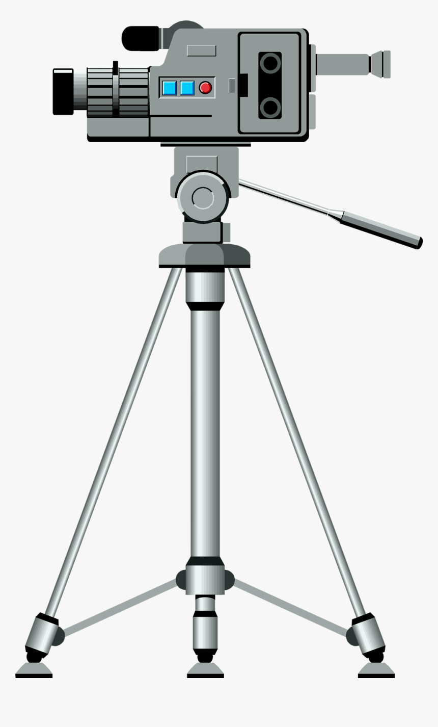 Camera On Tripod Png, Transparent Png