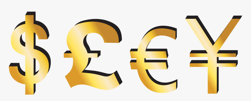 Dollar Pound Euro Yen Signs Png Clipart - Pound Euro To Dollar, Transparent Png