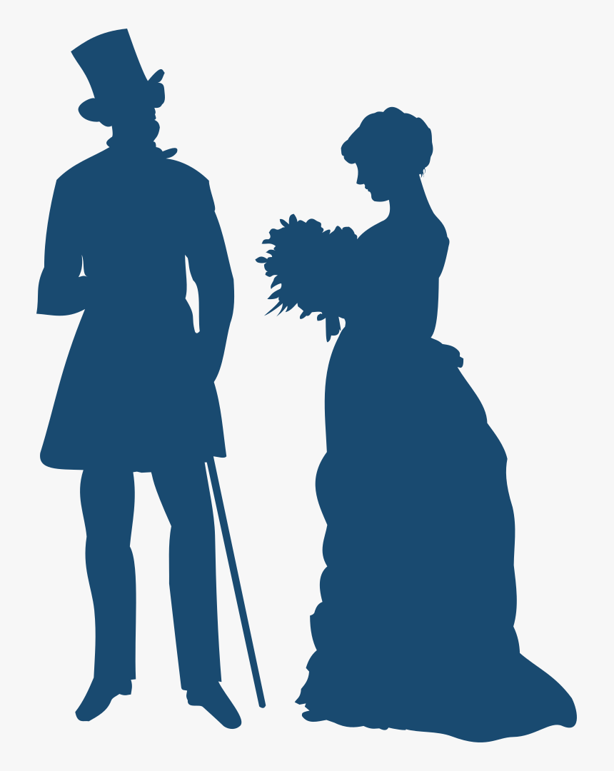 Old-fashioned Couple - Silhouette Old Fashioned, HD Png Download