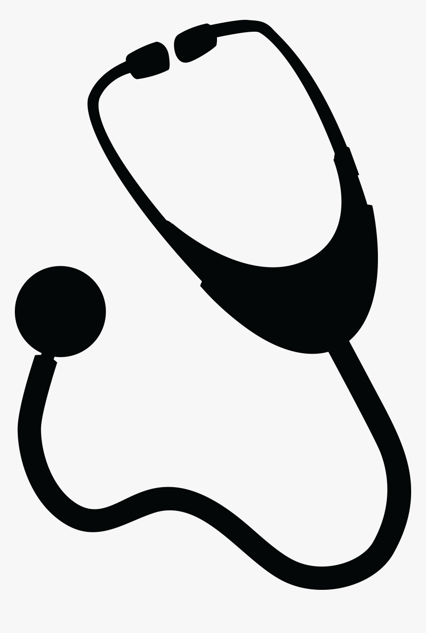 Stethoscope Medicine Heart Clip Art - Stethoscope Black And White, HD Png Download