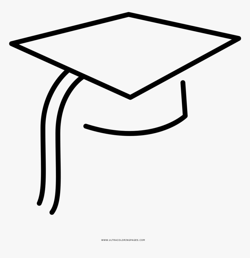 Mortar Board Coloring Page Line Art, HD Png Download , Transparent Png Image PNGitem