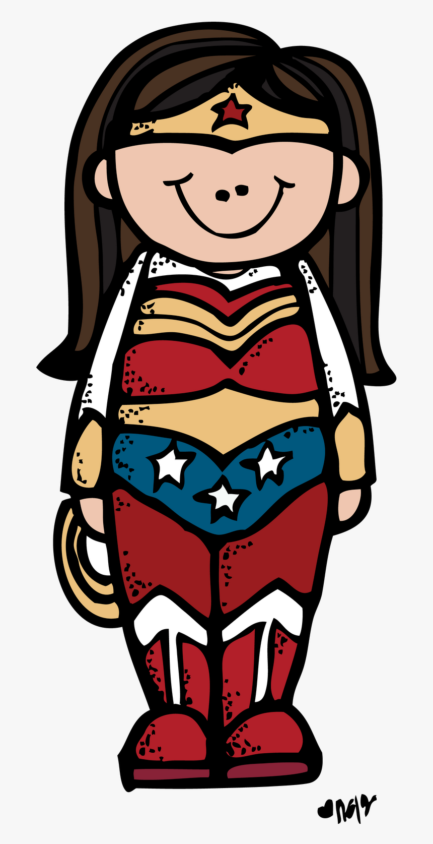 Clip Art Wonder Woman Clip Art Wonder Woman Clip Art - Superhero Melonheadz Clipart, HD Png Download