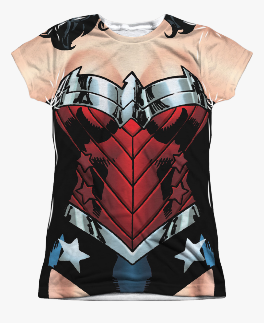 Wonder Woman Costume T-shirt - Wonder Woman T Shirt Womens, HD Png Download
