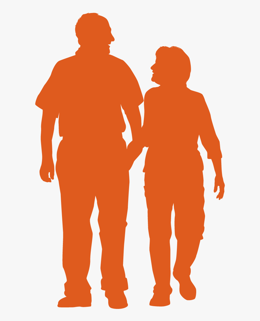 Silhouette Couple At Getdrawings - Old Couple Silhouette Png, Transparent Png