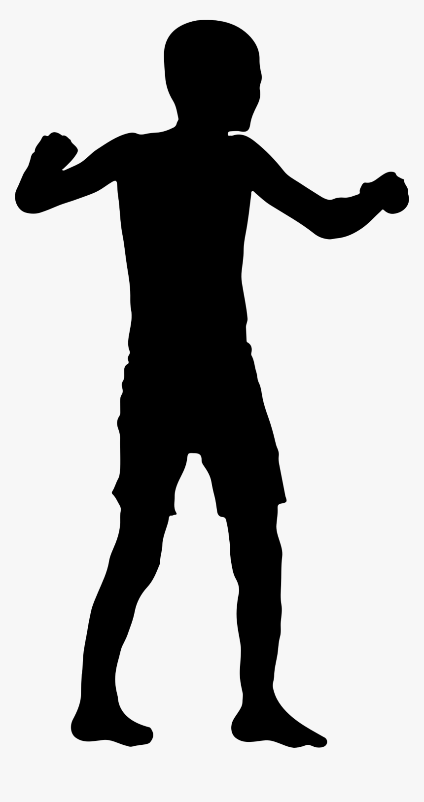 Boy At The Beach Silhouette Clip Arts - Silhouette Of Boy Png, Transparent Png