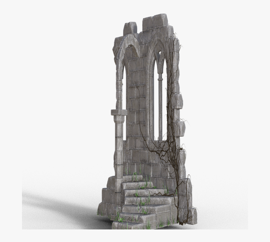 Ruin, Stairs, Window, Old, Stone, Masonry, Gradually - Stone Stairs Ruin, HD Png Download