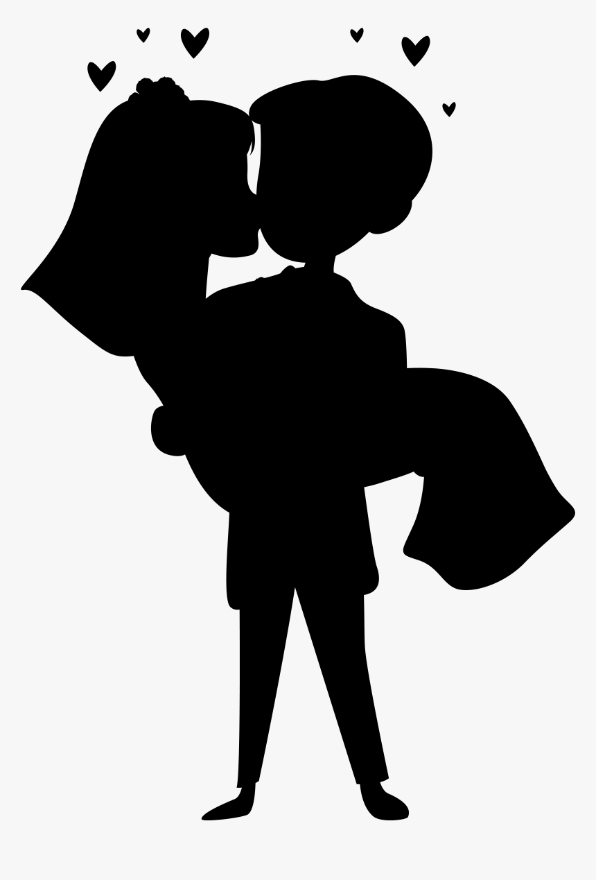 Wedding Love Couple Silhouettes Clip Art - Love Couple Png Logo, Transparent Png