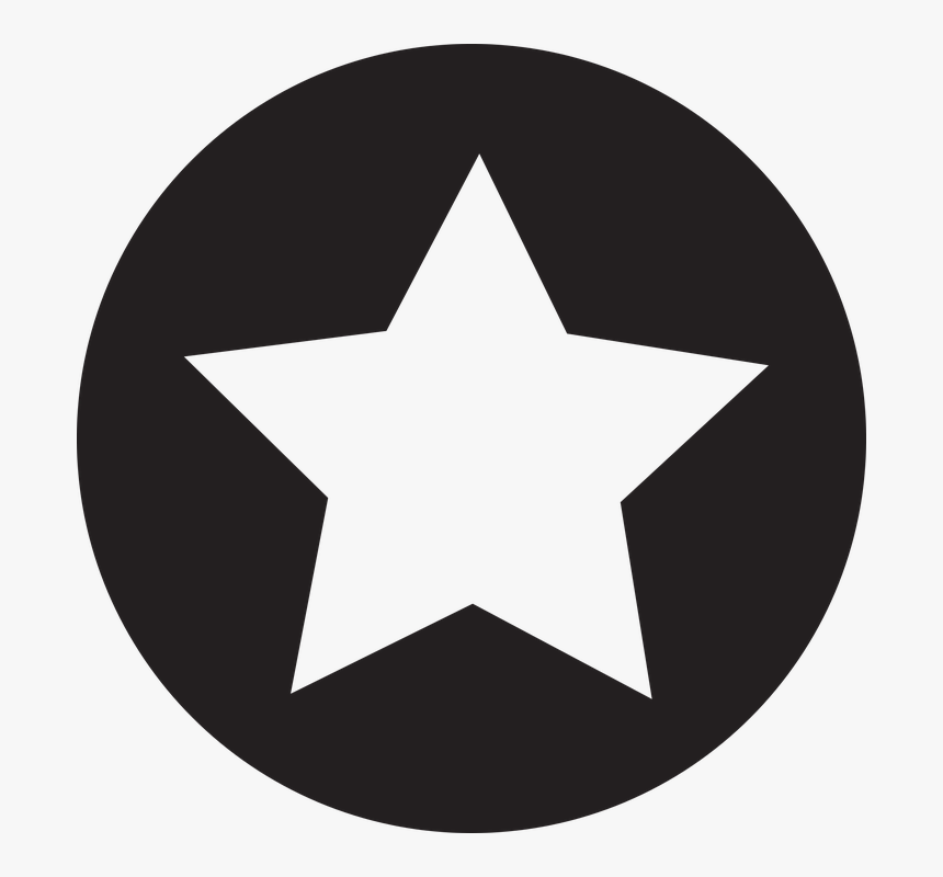 Star, Icon, Flat, Black, Emblem, Favourite, Rate, Mark - Down Arrow Icon, HD Png Download