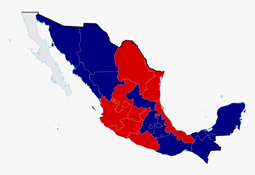 Mexican Civil War Map, HD Png Download