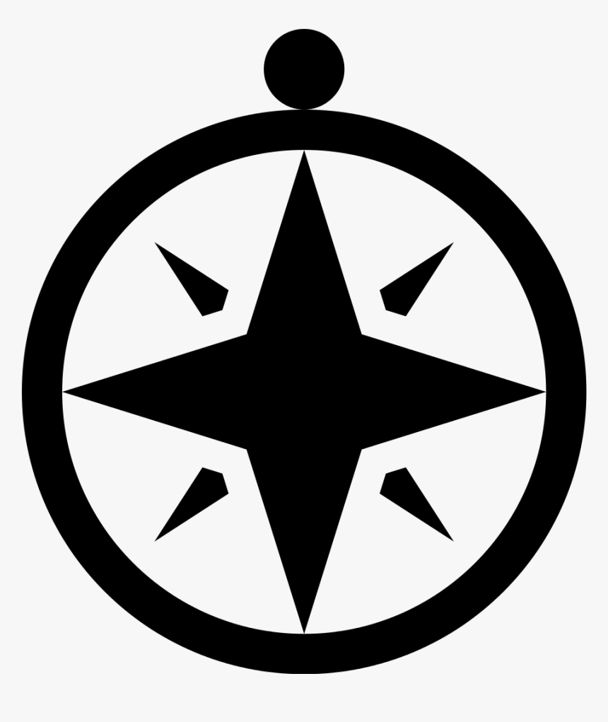 Simpleicons Places Compass With Winds Star, HD Png Download