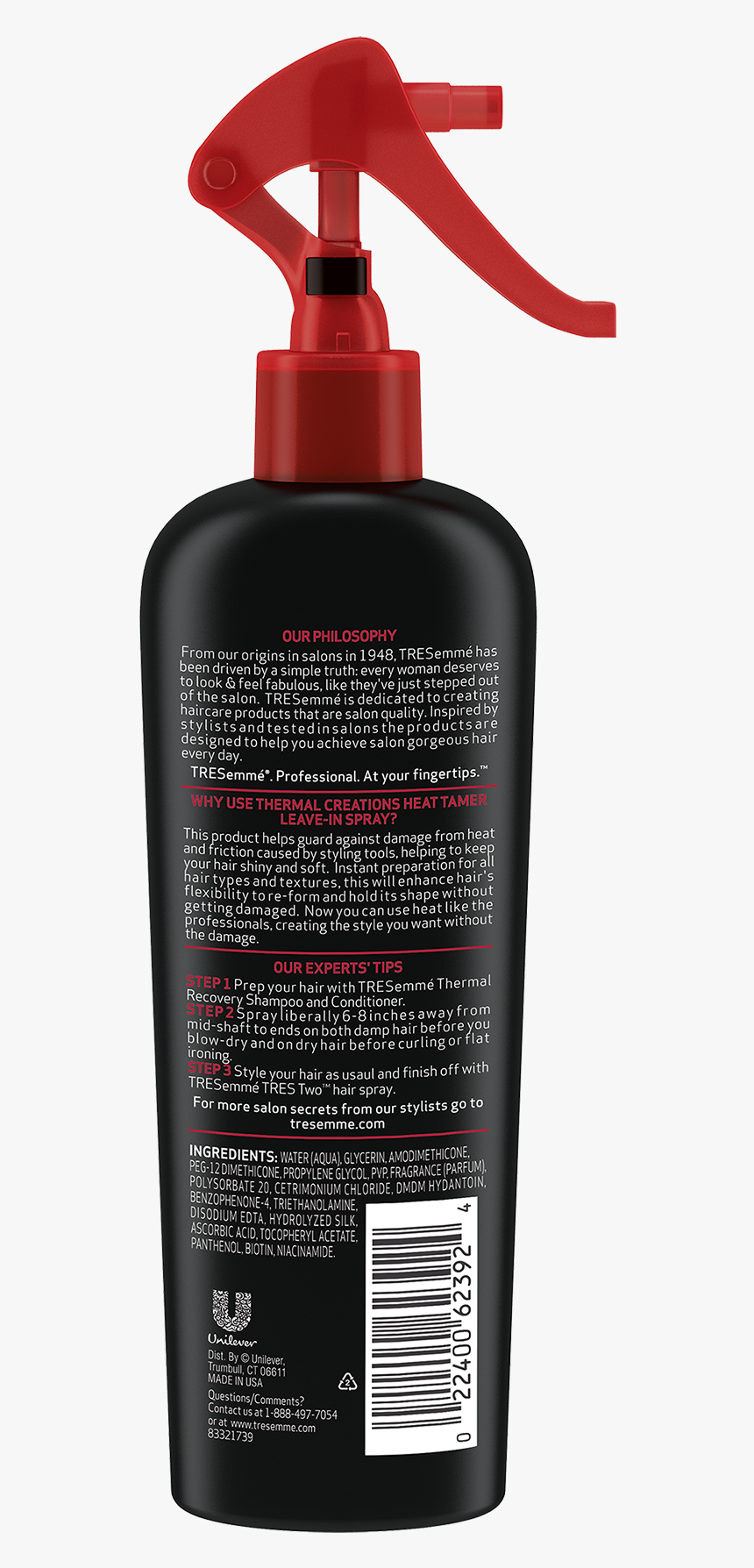 Transparent Fire Hair Png - Tresemme Heat Protectant Ingredients, Png Download