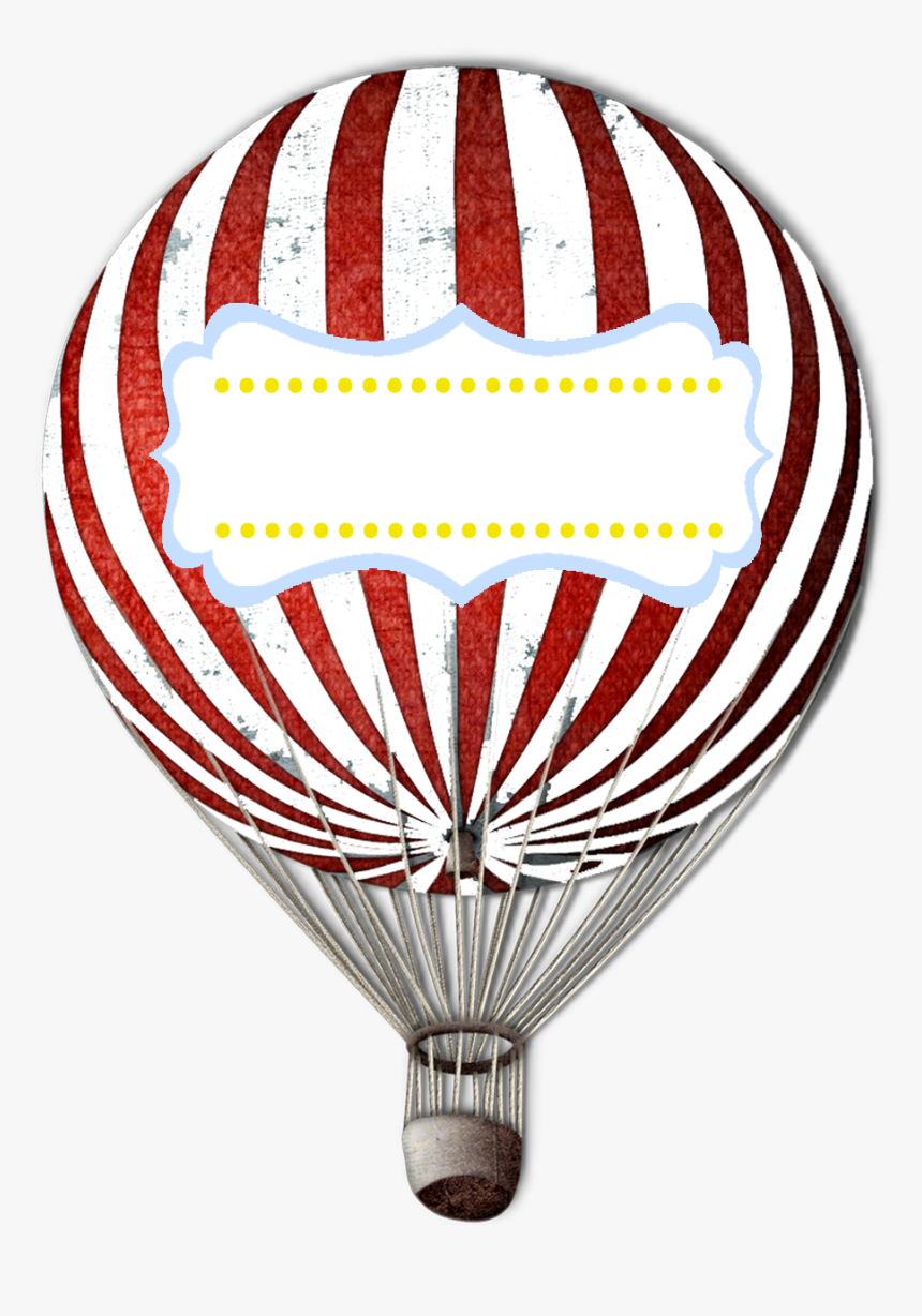 Vintage Hot Air Balloon Clipart - Clip Art Printable Vintage Hot Air Balloon, HD Png Download