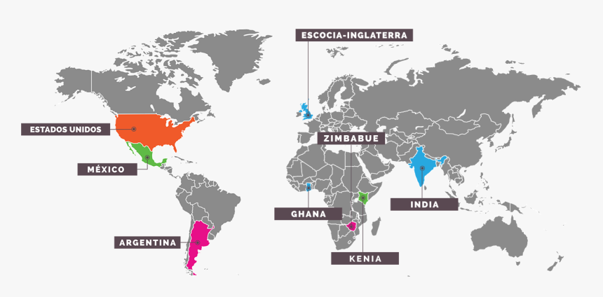 Mapa De Colaboradores - Stock Image World Map, HD Png Download