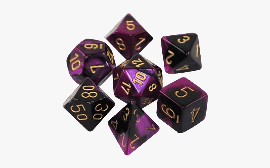 Chessex Gemini Black Purple, HD Png Download