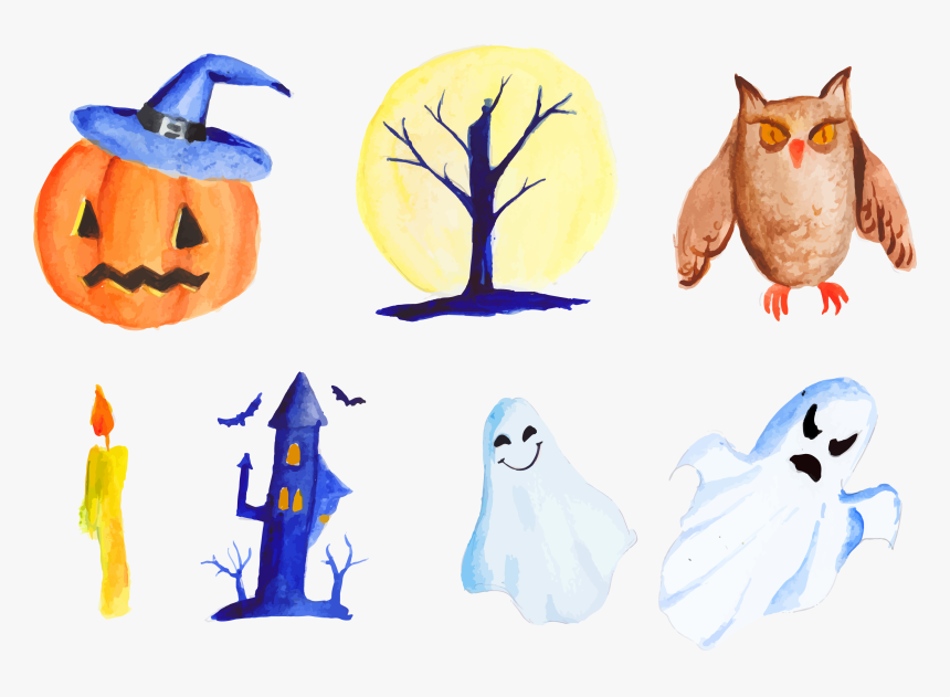 Symbols Painting Decorative Elements , Png Download - Simbolos De Halloween Png, Transparent Png