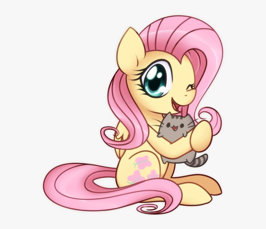 Mythical Pusheen Cats Png - Fluttershy And Cat, Transparent Png