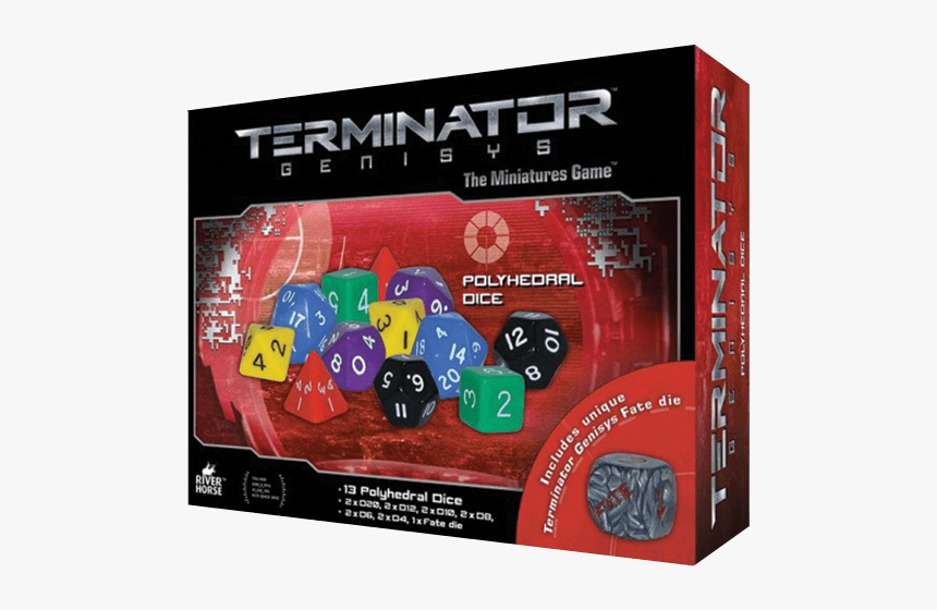 Polyhedral Dice From Terminator Genisys The Miniatures - River Horse, HD Png Download