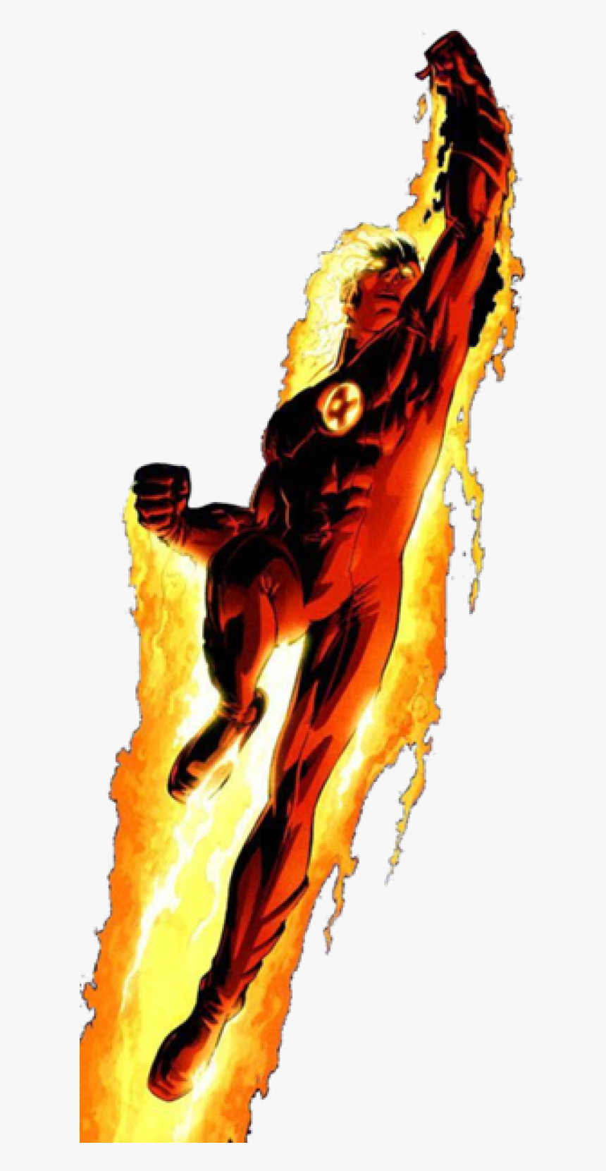 Marvel Fantastic Four Logo Images Gallery - Marvel Human Torch Fantastic Four, HD Png Download