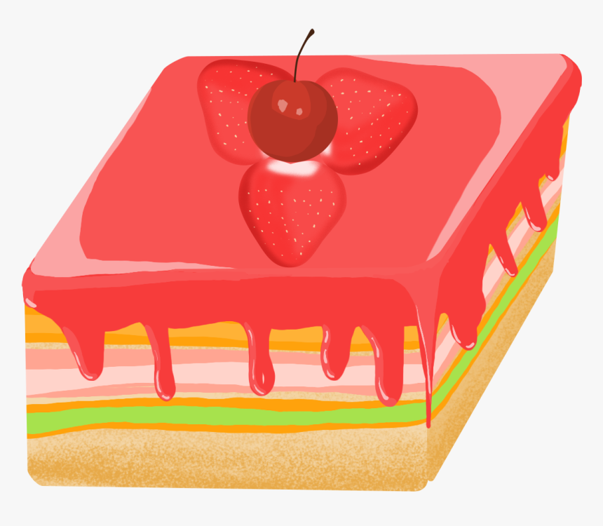 Transparent Strawberry Cake Png, Png Download
