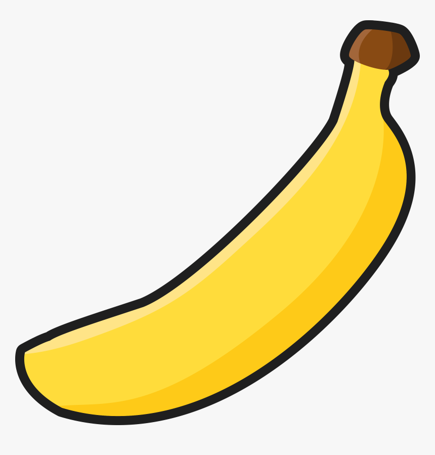 Simple Outlined Big Image - Banana Clipart, HD Png Download